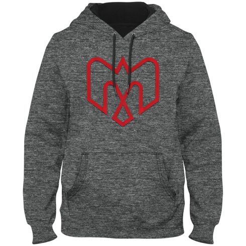 Grey Melange Montreal Alouettes CFL Poly Express Twill Logo Hoodie