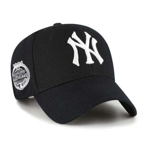 New York Yankees MLB '47 MVP Sure Shot Commemorative Patch Hat - Black | Adjustable